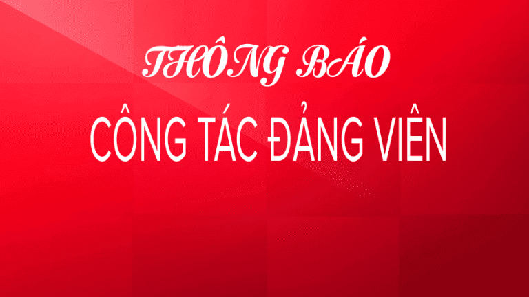 Thông báo về đánh giá, xếp loại Đảng viên năm 2019
