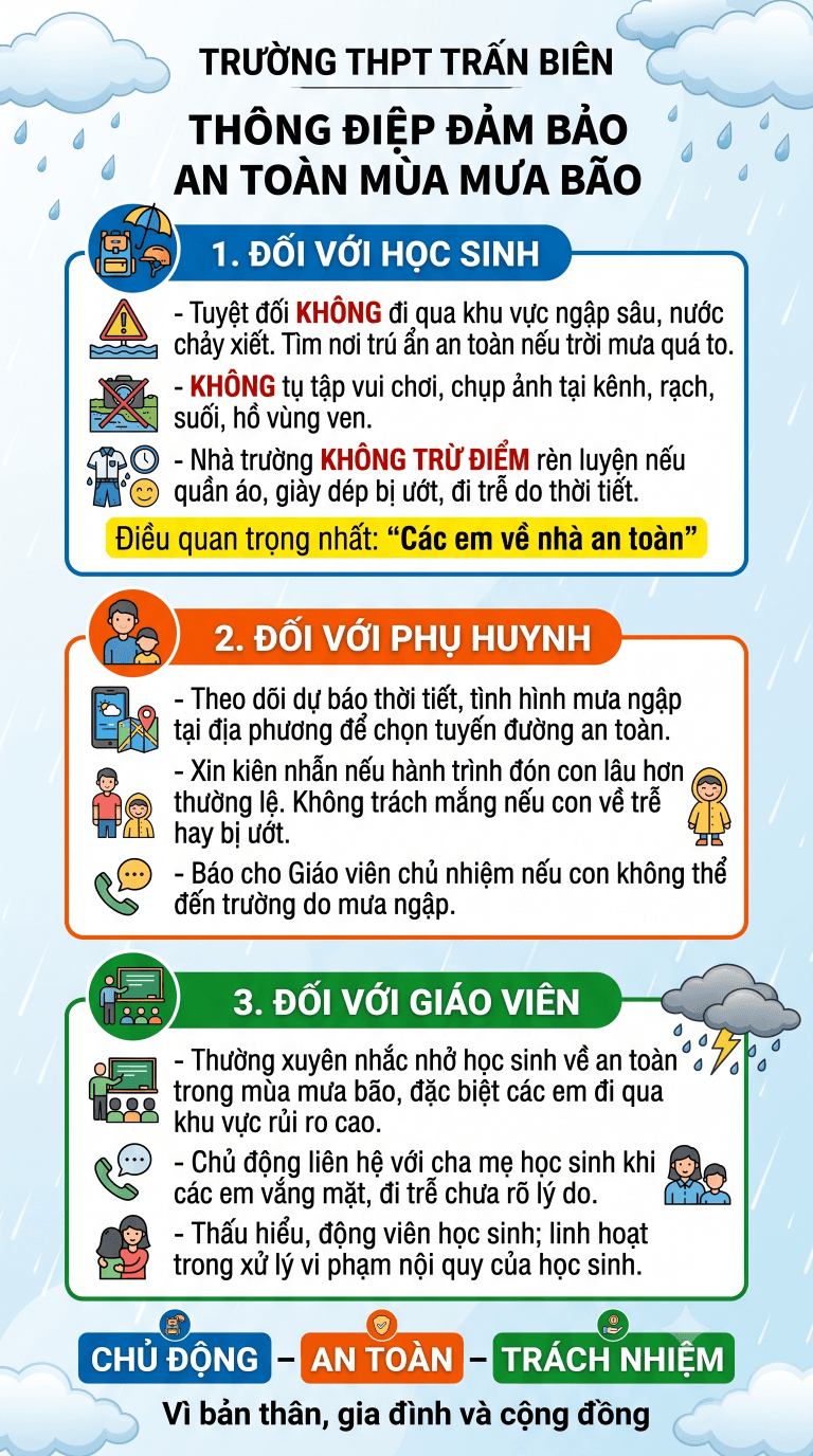 Thông điệp đảm bảo an toàn mùa mưa bão