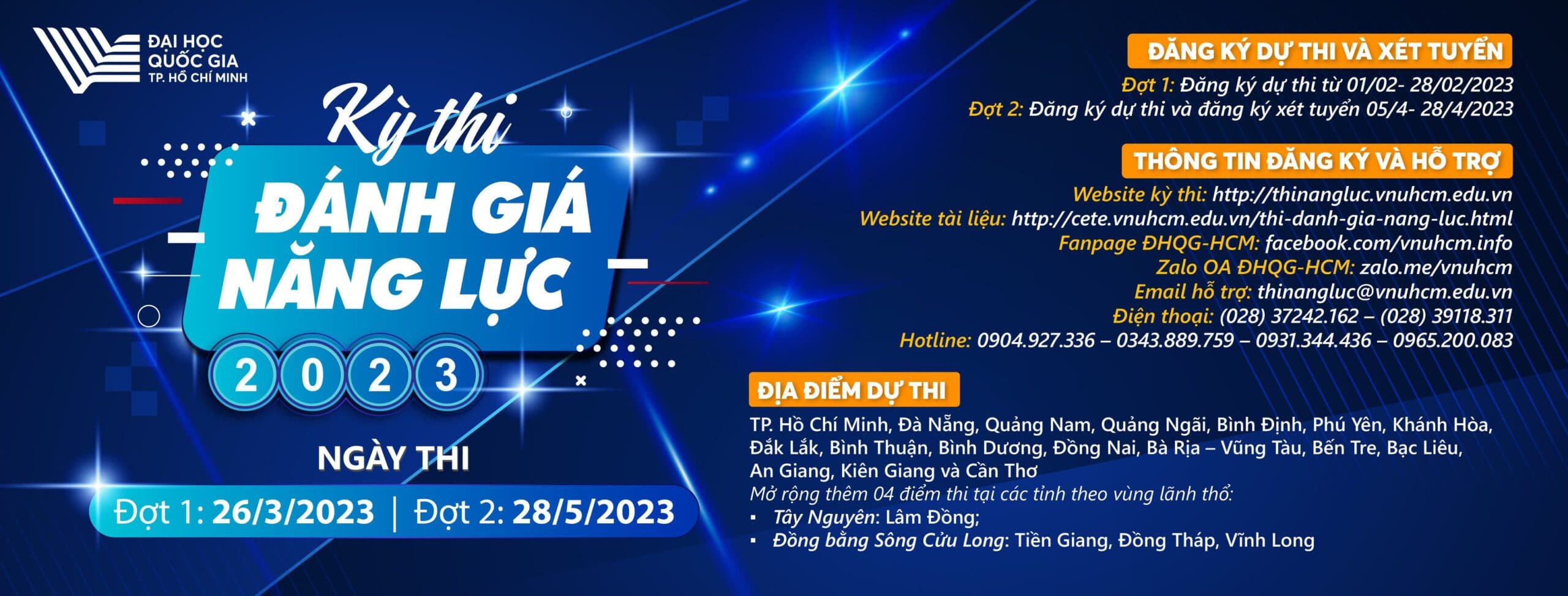 Thông tin cập nhật mới nhất về kỳ thi Đánh giá Năng lực – ĐHQG-HCM năm 2023