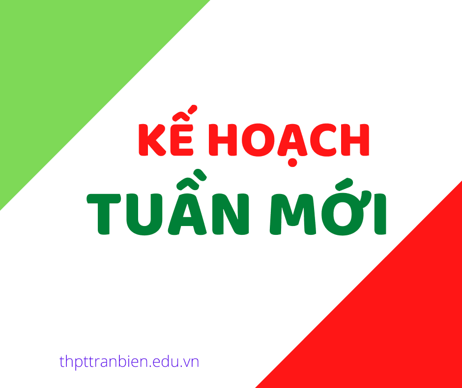 Kế hoạch tuần từ 01/6 đến 07/6/2020
