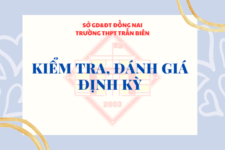 Lịch kiểm tra, đánh giá định kỳ cuối HK 1 – NH 2005-2026