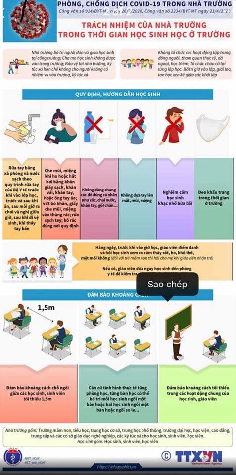 Thông báo 09 về việc học sinh đi học lại sau thời gian tạm nghỉ thực hiện phòng, chống dịch Covid-19